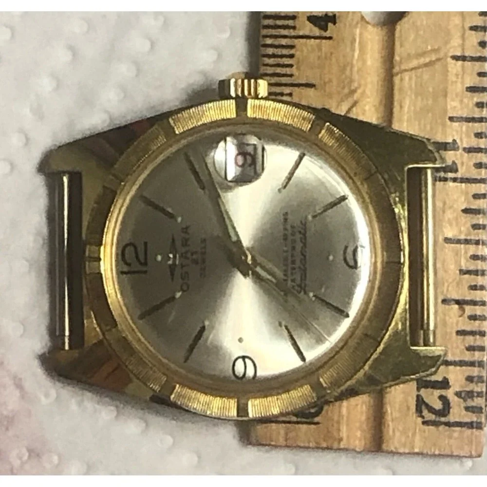 Vintage‎ Ostara 21 Jewels Automatic Datamatic Swiss Made Mens Watch